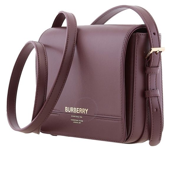 NWT BURBERRY Grace Oxblood Leather Small Crossbody Bag - Picture 4 of 8